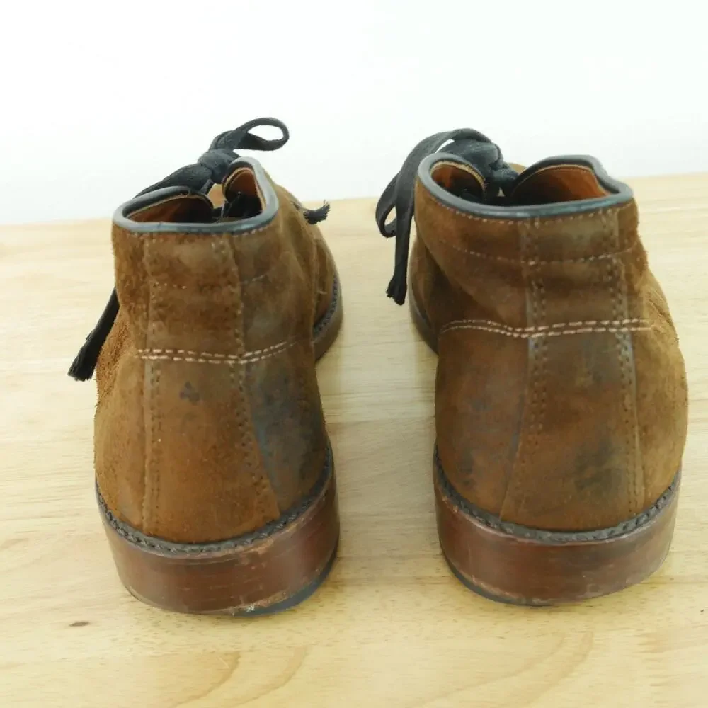FRYE Men's Chukka Boots 9B Brown Suede USA Made Lace Up Shoes Desert‎ Patina